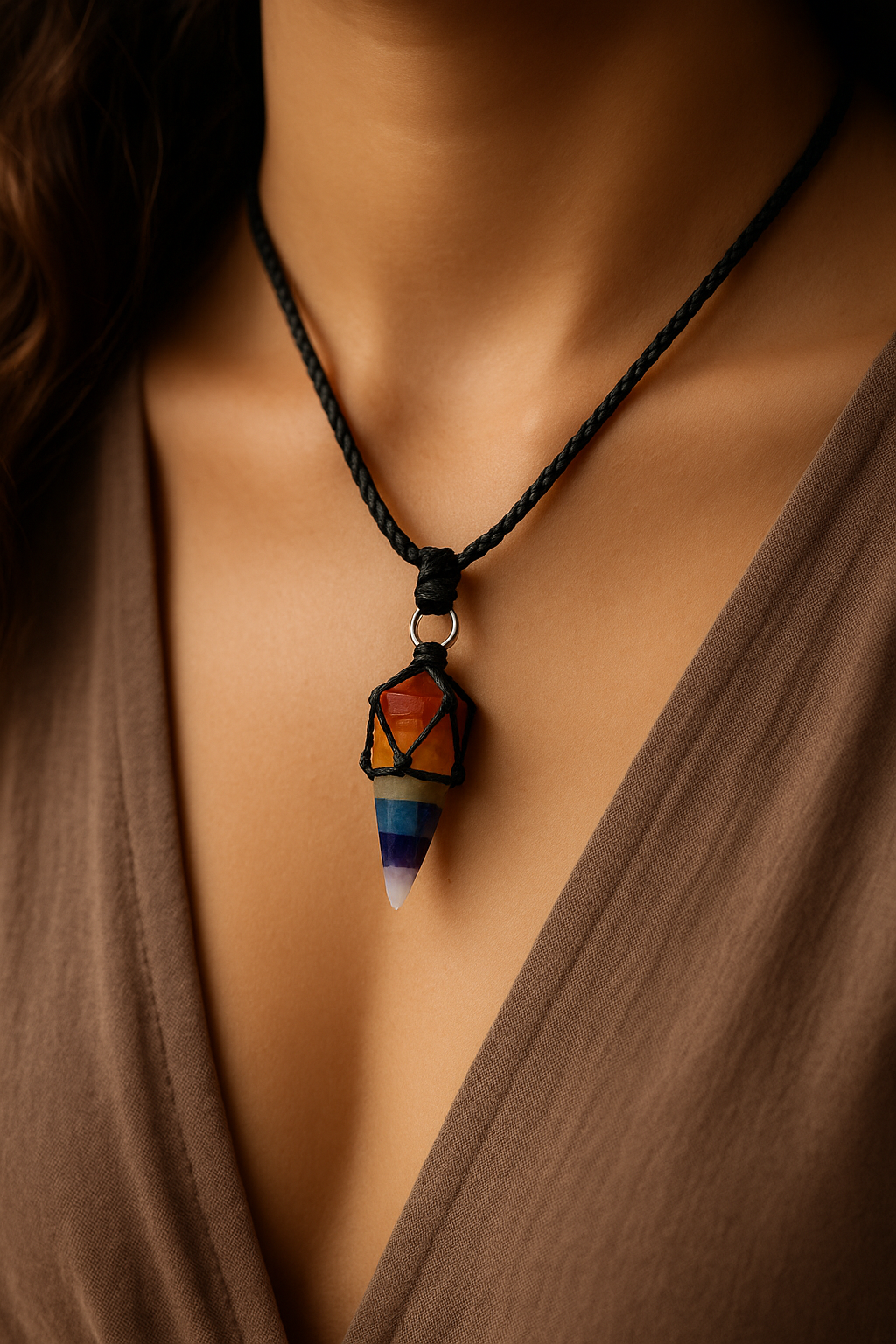 Chakra Drip Necklace by Esctacy