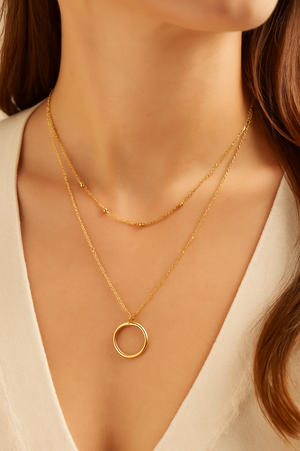 Esctacy Infinity Glow Double-Layer Necklace