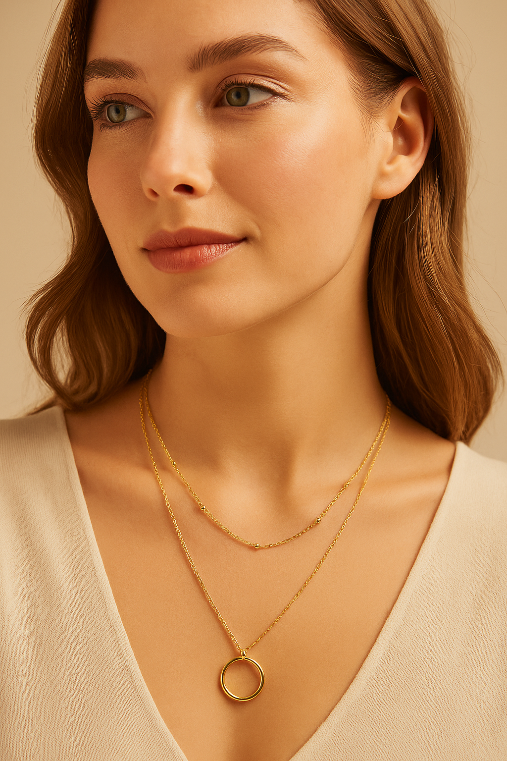 Esctacy Infinity Glow Double-Layer Necklace